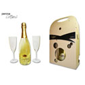 Sparkling wine in a gift box